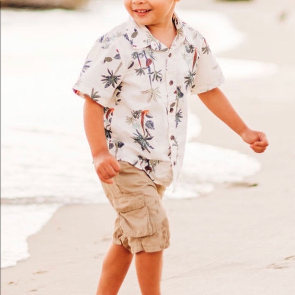 Old Navy Hawaiian Button up - 4T (used once for my son’s pictures) - Picture 3 of 3